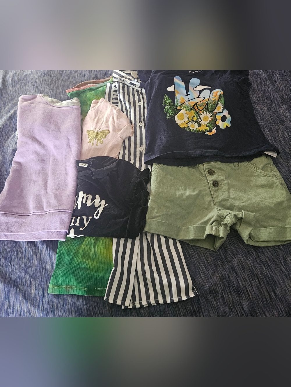 Girls Bundle 7 pieces size 6-8 sweater dress romper tees